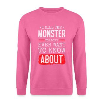 Horreur effrayante drôle - Sweat-shirt Unisexe - rose - Devant