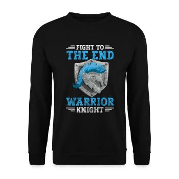 Mittelalter Ritterorden Rüstung - Unisex Pullover - Schwarz - Vorne - Alina (178cm) & Michal (187cm)