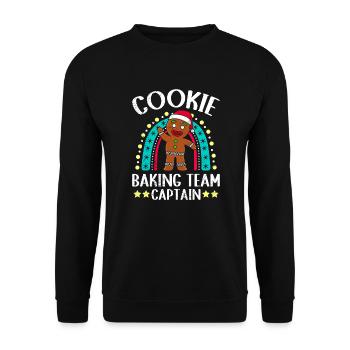 Cookie Baking Team Captain Christmas Cookies - Unisex Sweatshirt - black - Front - Alina (178cm) & Michal (187cm)