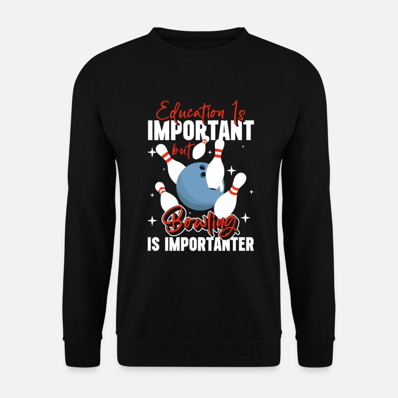 Bowler Bowlingbahn - Unisex Pullover - Schwarz