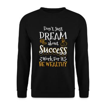 Money Prosperity Euro Gold - Unisex Sweatshirt - black - Front - Alina (178cm) & Michal (187cm)