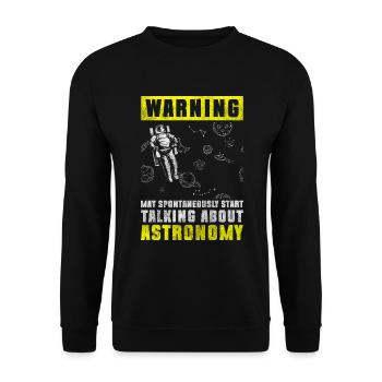 Universum Weltraum Astronom - Unisex Pullover - Schwarz - Vorne - Alina (178cm) & Michal (187cm)
