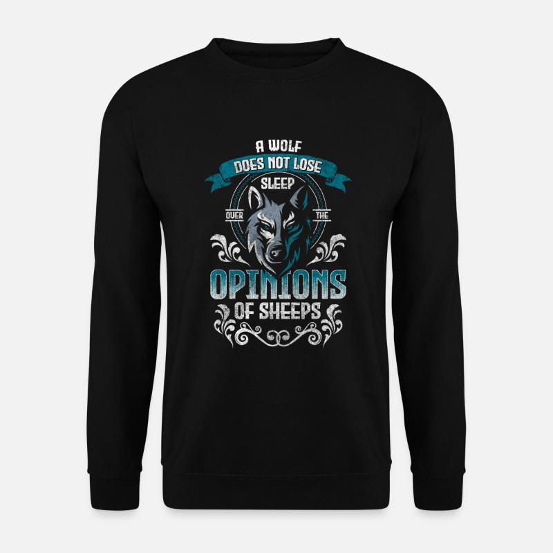 Wölfe Raubtier Stärke - Unisex Pullover - Schwarz