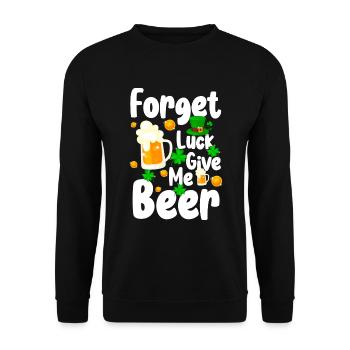 Irish Shamrock Leprechaun Celtic - Unisex Sweatshirt - black - Front - Alina (178cm) & Michal (187cm)