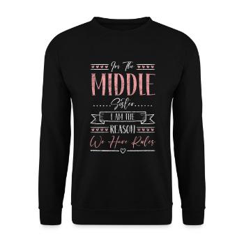 Famille Frère Inséparable - Sweat-shirt Unisexe - noir - Devant - Alina (178cm) & Michal (187cm)