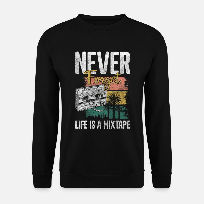 Kassette Radio 80er Vintage Kindheit - Unisex Pullover - Schwarz