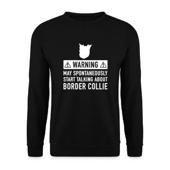 Lustige Border-Collie-Geschenk-Idee - Unisex Pullover - Schwarz - Vorne - Alina (178cm) & Michal (187cm)