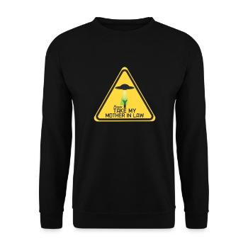 Nimm meine Schwiegermutter - Unisex Pullover - Schwarz - Vorne - Alina (178cm) & Michal (187cm)