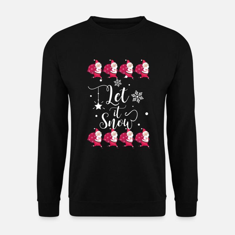 Weihnachten Ugly Geschenk Sweater Let it snow - Unisex Pullover - Schwarz