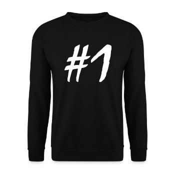 #1 - Unisex Pullover - Schwarz - Vorne - Alina (178cm) & Michal (187cm)