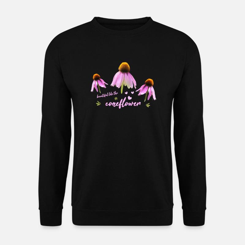 Coneflower Sonnenhut - Sweat-shirt Unisexe - noir