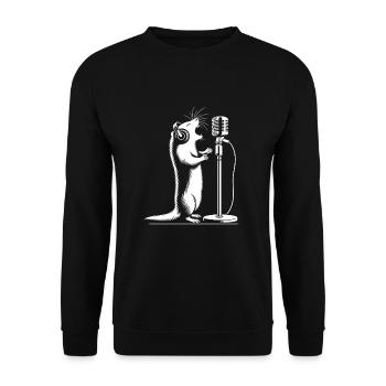 Gesang der Erdmännchen - Unisex Pullover - Schwarz - Vorne - Alina (178cm) & Michal (187cm)