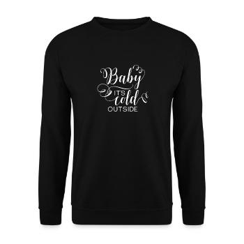 Baby it s cold outside Hiver Christmas - Sweat-shirt Unisexe - noir - Devant - Alina (178cm) & Michal (187cm)