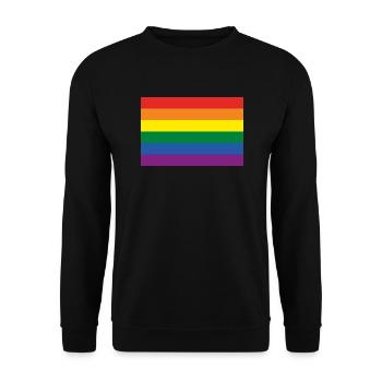 LGBT Flag - Gay Pride Flag - Unisex Sweatshirt - black - Front - Alina (178cm) & Michal (187cm)