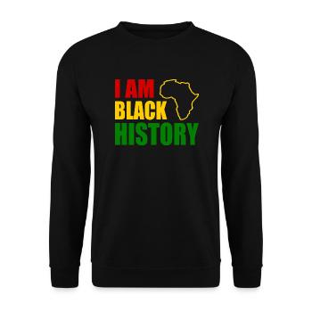 I am black history - Sweat-shirt Unisexe - noir - Devant - Alina (178cm) & Michal (187cm)
