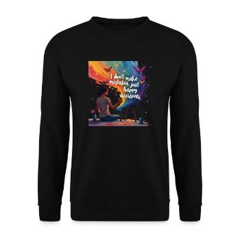 Oil Painting In Nature For Painters And Artists - Unisex Sweatshirt - black - Front - Alina (178cm) & Michal (187cm)