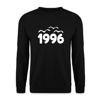 1996 Year Birthday Vintage 1996 - Unisex Sweatshirt - black - Front - Alina (178cm) & Michal (187cm)