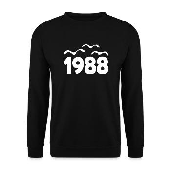 1988 Year Birthday Vintage 1988 - Unisex Sweatshirt - black - Front - Alina (178cm) & Michal (187cm)