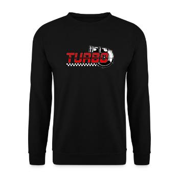 Motorsport Turbo Power Drift Drag Drift Turbocharger - Unisex Sweatshirt - black - Front - Alina (178cm) & Michal (187cm)