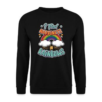 Gay Pride Schwul Lesbisch LGBT LGBTQ Geschenk - Unisex Pullover - Schwarz - Vorne - Alina (178cm) & Michal (187cm)