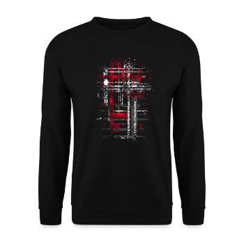 Vintage abstract - Unisex Sweatshirt - black - Front - Alina (178cm) & Michal (187cm)