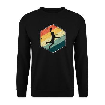 Basketball Player Dunking Basketball Player - Unisex Sweatshirt - black - Front - Alina (178cm) & Michal (187cm)