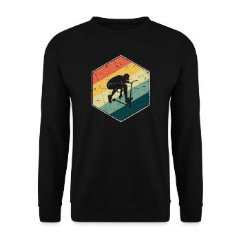 Stunt Scooter Scooter Kids Retro - Unisex Sweatshirt - black - Front - Alina (178cm) & Michal (187cm)