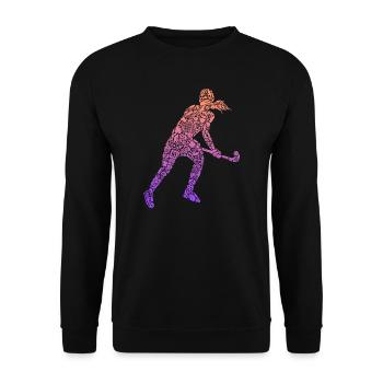 Joueur de hockey sur gazon Joueur de hockey Hockey - Sweat-shirt Unisexe - noir - Devant - Alina (178cm) & Michal (187cm)