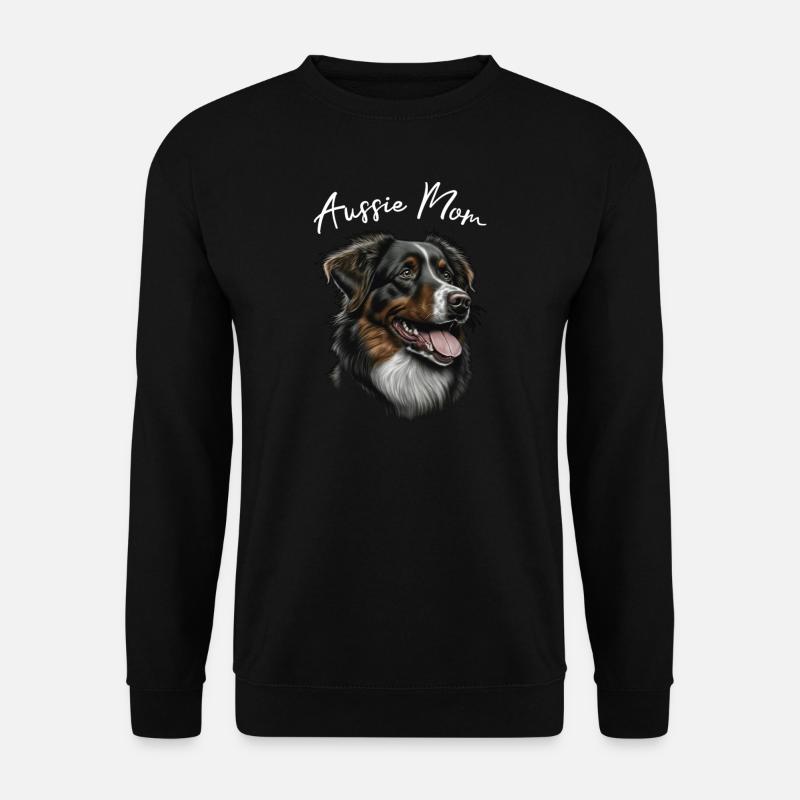 Aussie Mom - Australian Shepherd Hundemama - Unisex Pullover - Schwarz