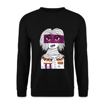 Fille Anime #2 - Sweat-shirt Unisexe - noir - Devant - Alina (178cm) & Michal (187cm)