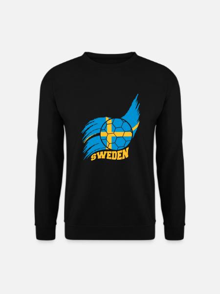 Flagge Ball Schweden Schwedischer Fußball Fan Logo - Unisex Pullover - Schwarz
