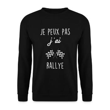 Je peux pas j ai rallye - Sweat-shirt Unisexe - noir - Devant - Alina (178cm) & Michal (187cm)