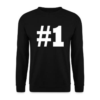 #1 - Unisex Pullover - Schwarz - Vorne - Alina (178cm) & Michal (187cm)