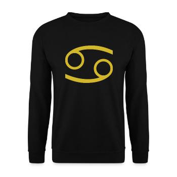 Zodiac sign Cancer, exclusive t-shirt design - Unisex Sweatshirt - black - Front - Alina (178cm) & Michal (187cm)