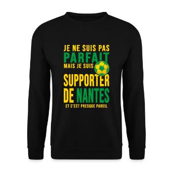 supporter football Nantes Cadeau humour foot - Sweat-shirt Unisexe - noir - Devant - Alina (178cm) & Michal (187cm)
