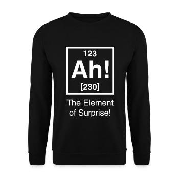 Chimie Nerd Blague Blague Drôle élément de dire - Sweat-shirt Unisexe - noir - Devant - Alina (178cm) & Michal (187cm)