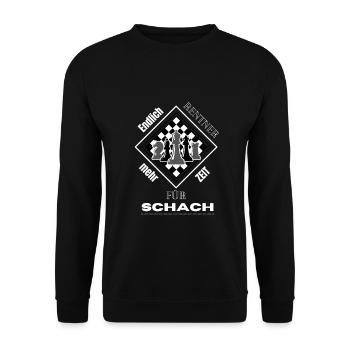 Endlich Rentner, mehr Zeit für Schach! Hobby - Unisex Pullover - Schwarz - Vorne - Alina (178cm) & Michal (187cm)