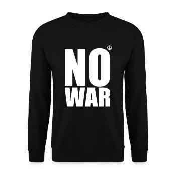 No war - Unisex Sweatshirt - black - Front - Alina (178cm) & Michal (187cm)