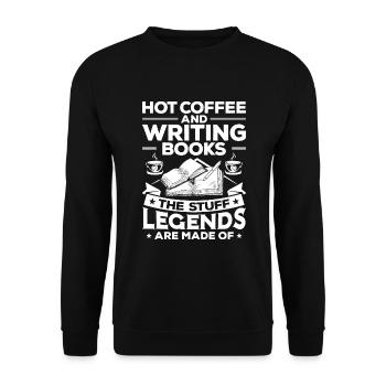 Autor Author Schriftsteller Bücher Schreiben Buch - Unisex Pullover - Schwarz - Vorne - Alina (178cm) & Michal (187cm)