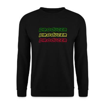 Producer - Produzent - Unisex Pullover - Schwarz - Vorne - Alina (178cm) & Michal (187cm)