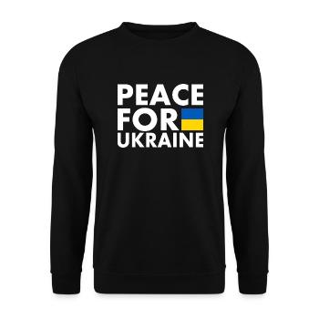 Ukraine - Unisex Pullover - Schwarz - Vorne - Alina (178cm) & Michal (187cm)