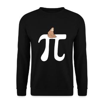 Math Sloth Pi - Unisex Sweatshirt - black - Front - Alina (178cm) & Michal (187cm)
