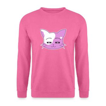Herzkatze sehr entspannt - Unisex Pullover - Pink - Vorne