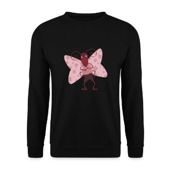 Schmetterlingsjunge - Unisex Pullover - Schwarz - Vorne - Alina (178cm) & Michal (187cm)