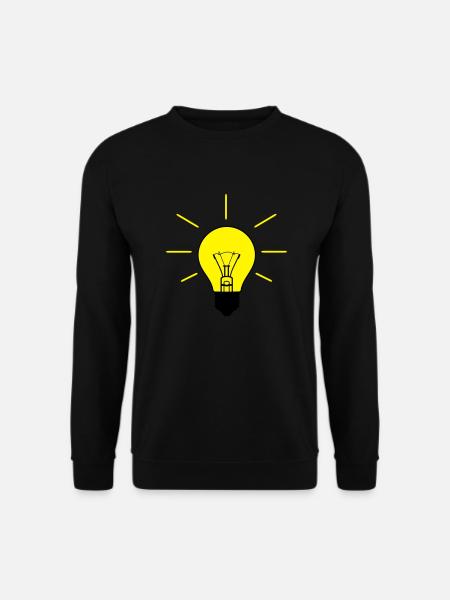 leuchtende Glühbirne Glühlampe Strahlen Licht Logo - Unisex Pullover - Schwarz