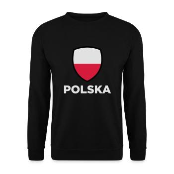 Drapeau national de Pologne - Sweat-shirt Unisexe - noir - Devant - Alina (178cm) & Michal (187cm)
