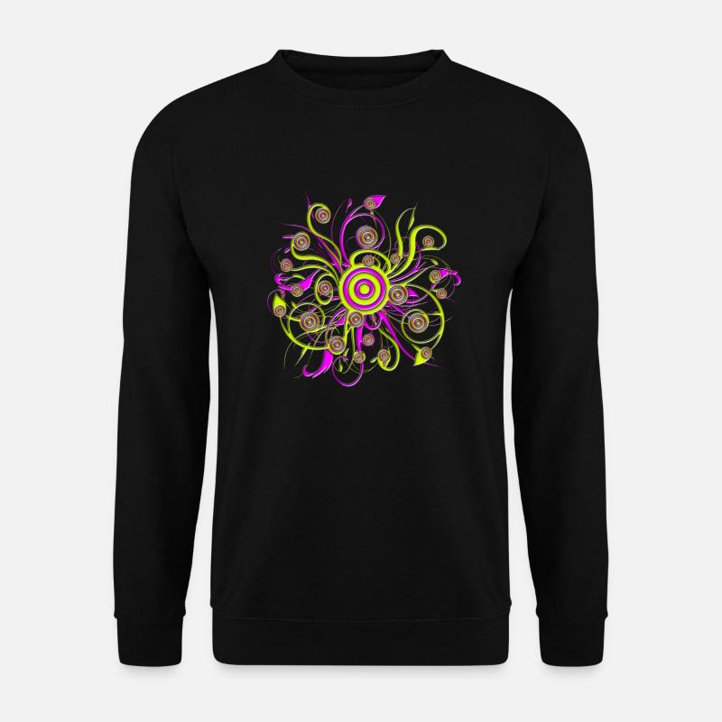 psychedelic flower - Unisex Sweatshirt - black