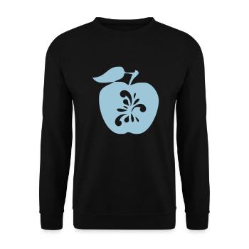 Apple with pattern - Bembel - Frankfurt - Unisex Sweatshirt - black - Front - Alina (178cm) & Michal (187cm)