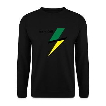 team Bolt - Unisex Sweatshirt - black - Front - Alina (178cm) & Michal (187cm)