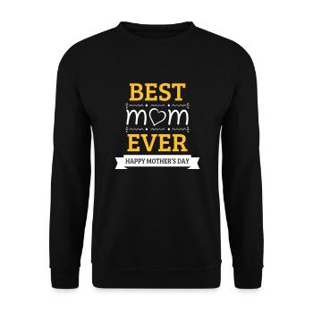 Best Mom Ever - Unisex Pullover - Schwarz - Vorne - Alina (178cm) & Michal (187cm)